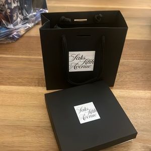 Set of Saks Fifth Avenue box and bags